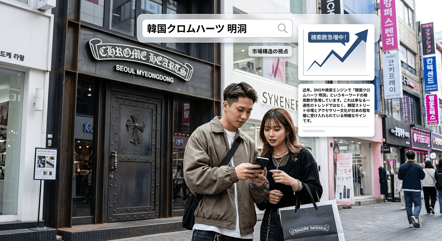 韓国クロムハーツ 明洞 ソウルのストリートファッション市場